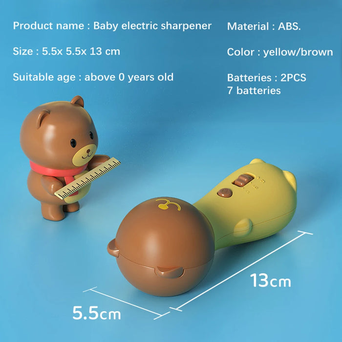 Baby Nail Trimmer Electric Low Noise Baby Nail File with 6 Replacement Pads Cartoon Nail Clippers Baby Care Nail Trimmer