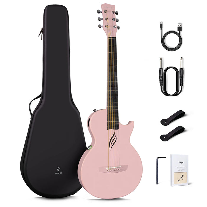 Enya Nova Go SP1 35 Inch Smart Guitar Portable Carbon Fiber Acoustic Electric Travel Guitarra with Case and Charging Cable