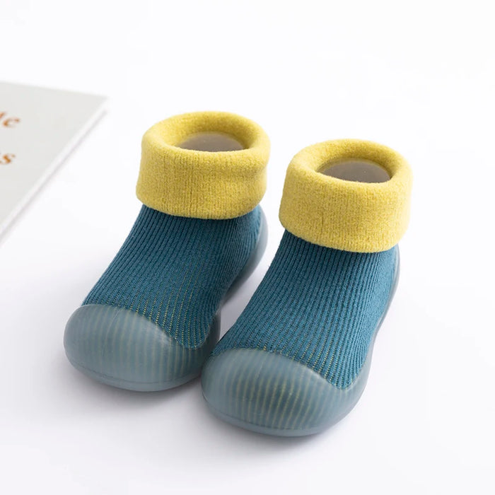 Baby Winter Warm Fluffy Long Sock Shoes Toddler Boys Girls Soft Rubber First Walkers 6M-3T Children Indoor Anti-slip Floor Shoes
