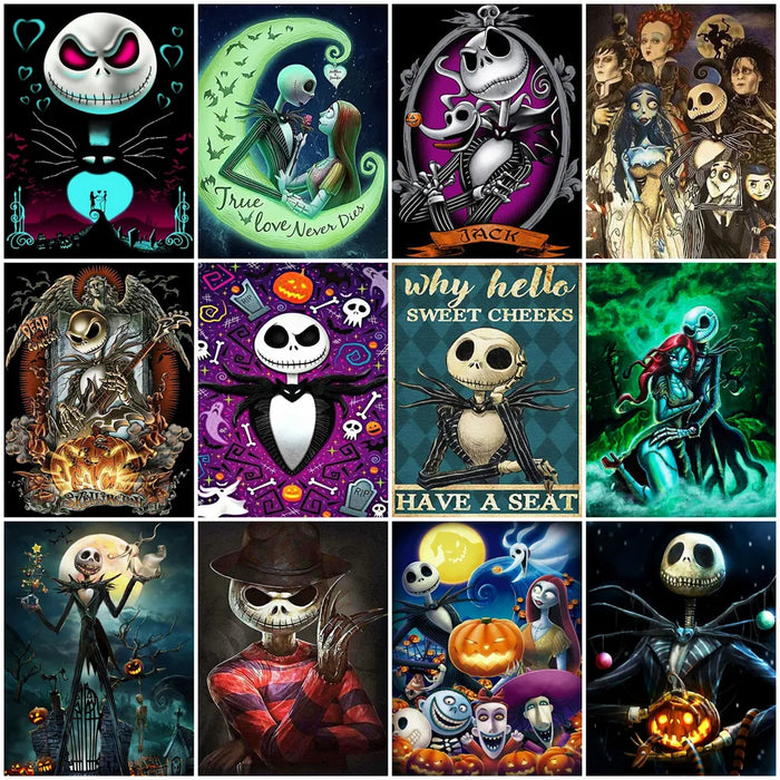 Disney Diamond Mosaic 30x40cm Cross Stitch Kits Cartoon 5D Diamond Painting The Nightmare Before Christmas Embroidery Home Decor