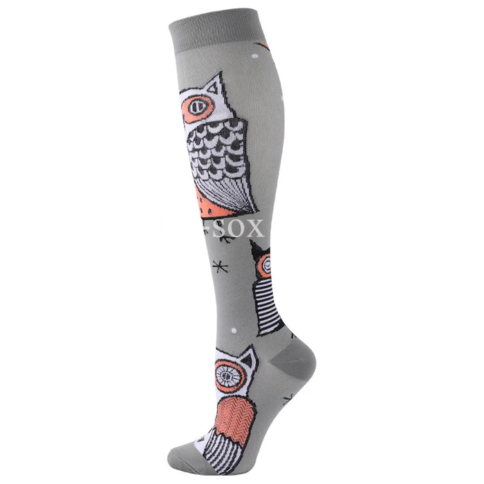 Compression Socks Men's Varicose Veins Diabetes Women's Long Tube Sports Socks Running Riding Medical Nurse Blood Circulation