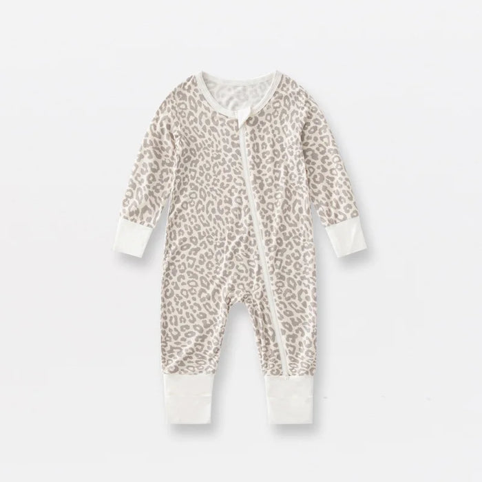 Bamboo Fiber Baby Zippered Romper Printed Baby Boy Girl Clothes Newborn One-piece Bodysuit Baby Onesie Bamboo Baby Clothing