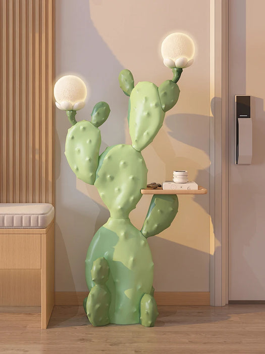 Creative Nordic Home Decor Fresh Green Cactus Statue Indoor Fashion Figurines Living Room Floor Large Simulation Plant Sculpture