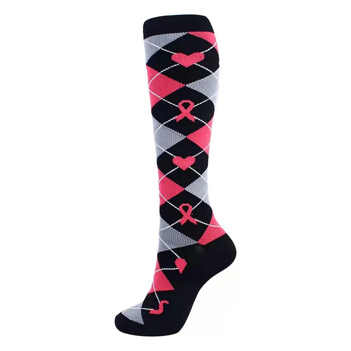 Compression Socks Men's Varicose Veins Diabetes Women's Long Tube Sports Socks Running Riding Medical Nurse Blood Circulation