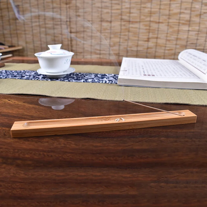 Wood Incense Stick Holder 23cm Line Incense Burner Wooden Crafts Sandalwood Coil Base Home Decoration