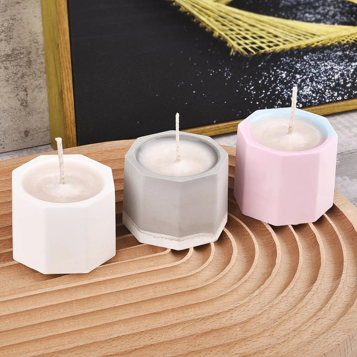 3 Hole Round Concrete Flower Pot Vase Silicone Mold Gypsum Concrete Mould For Succulent Flower Pot DIY Aromatherapy Candle Decor