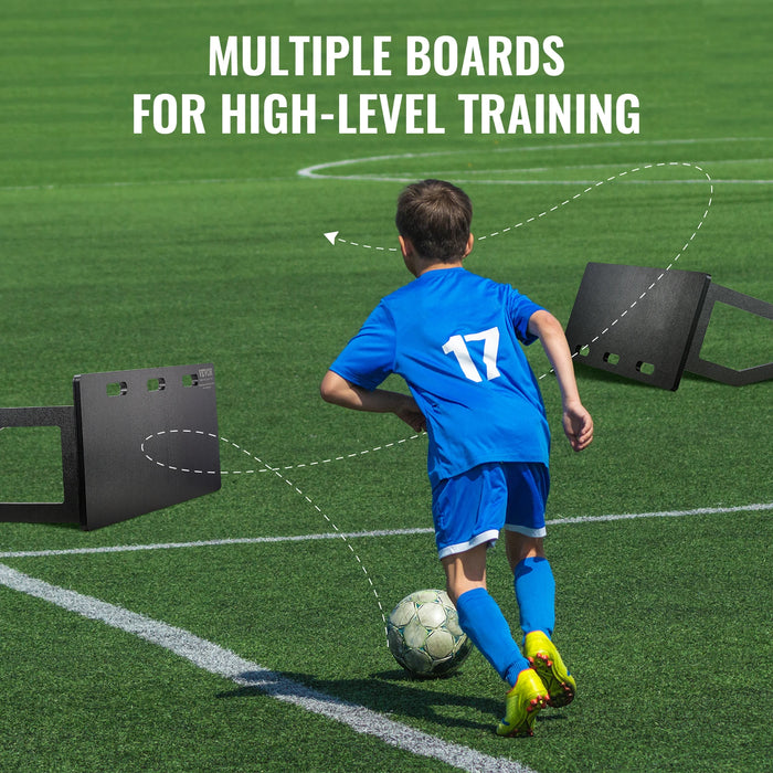 VEVOR Soccer Rebounder Board Portable Soccer Wall with 2 Angles Rebound Foldable HDPE Kickback Rebound Board
