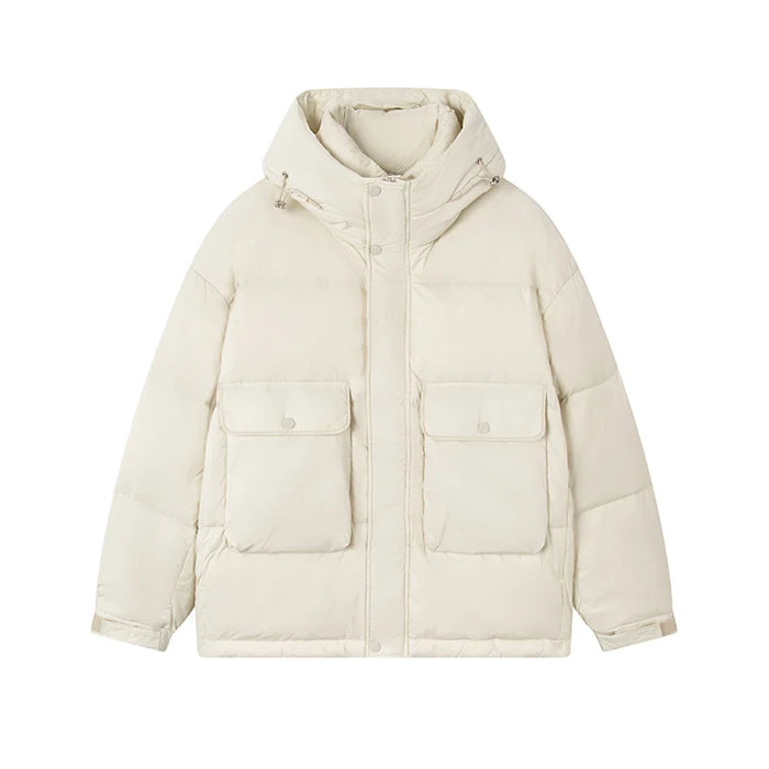 Semir Down Jacket Men 2022 Winter New Warm And Comfortable Simple Top Solid Color Casual Hooded Jacket Trendy