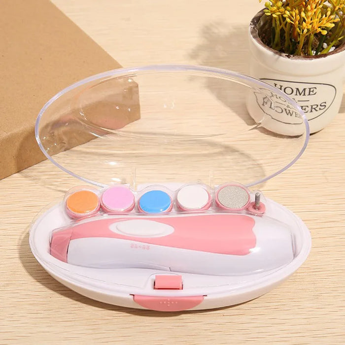 Baby Electric Nail Trimmer Set Kids Nail File Clippers Toes Fingernail Cutter Trimmer Newborn Manicure Set Baby Nail Care Tools