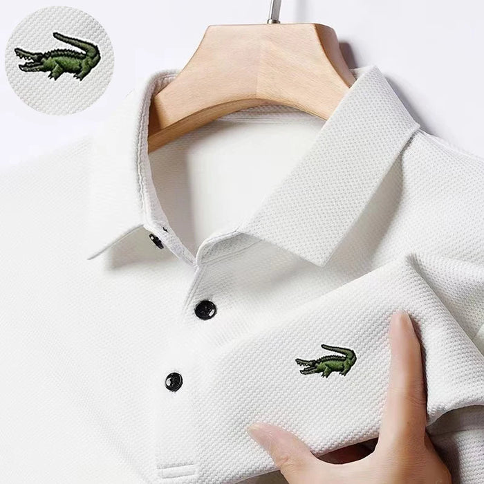 High quality Men's Long Sleeve T-shirt Spring And Autumn Cotton Embroidered Polo Shirt Lapel Men's Clothing Base Shirt Loose