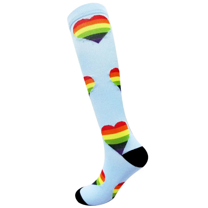 Medical Knee High Running Cycling 20-30 Mmhg Women Sport Sock ONE Pair Nurse Christmas Compression Socks Running