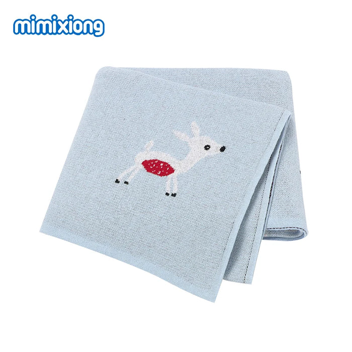 Baby Blankets Knitted Newborn Swaddle Stroller Bedding Wrap Cartoon Alpaca Infantil Boys Girls Receiving Blanket Children Quilts