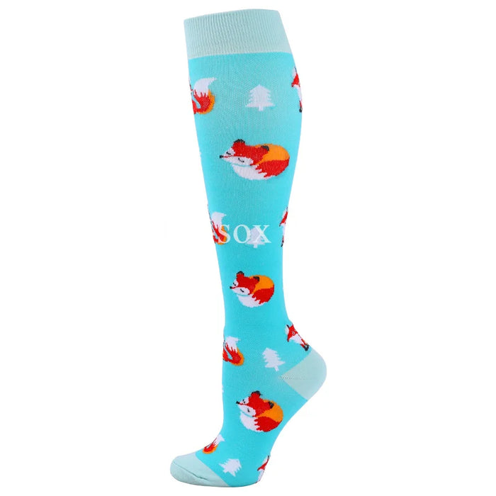 Compression Socks Men's Varicose Veins Diabetes Women's Long Tube Sports Socks Running Riding Medical Nurse Blood Circulation