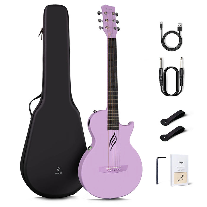 Enya Nova Go SP1 35 Inch Smart Guitar Portable Carbon Fiber Acoustic Electric Travel Guitarra with Case and Charging Cable