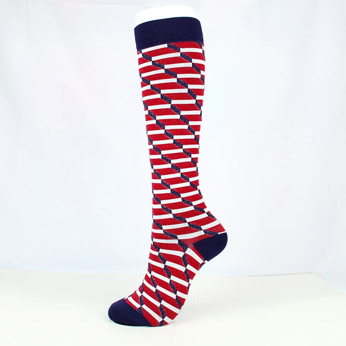 Compression Socks Men's Varicose Veins Diabetes Women's Long Tube Sports Socks Running Riding Medical Nurse Blood Circulation