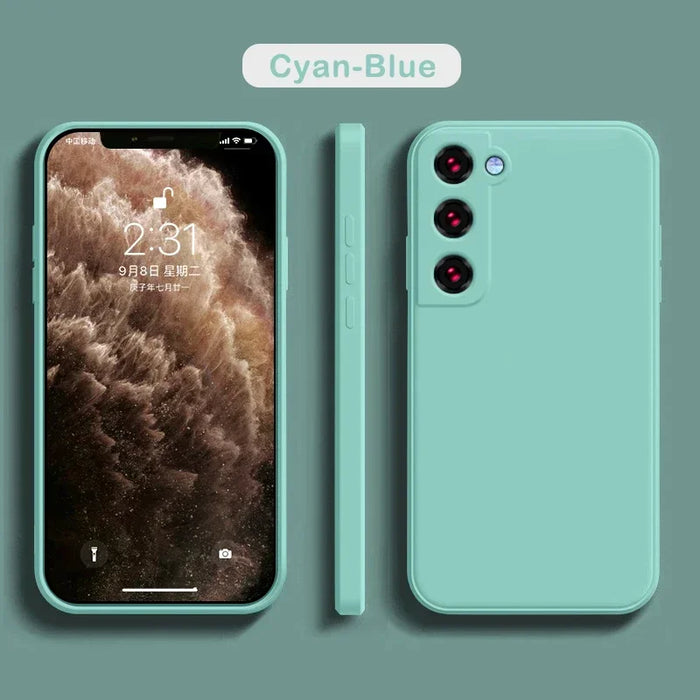 S 24 23 23 22 21 20 10 Liquid Silicon Phone Case For Samsung Galaxy S24 S23 Ultra S22 S21 S20 FE S10 Plus Soft Shockproof Cover