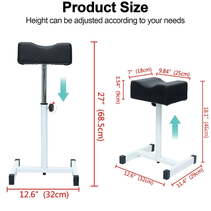 Pedicure Nail Footrest Manicure Foot Rest Desk Salon Spa Stand Black Adjustable