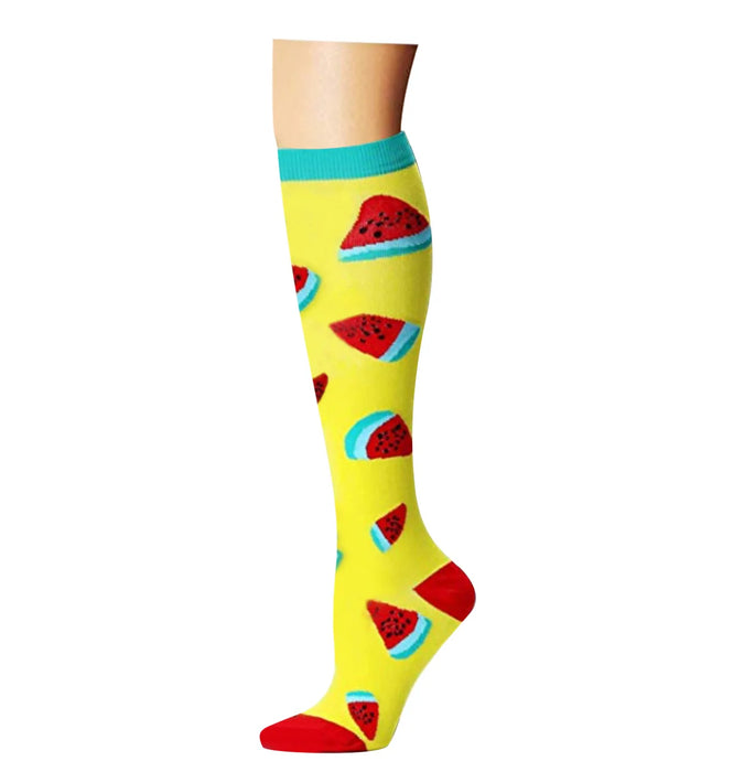 Medical Knee High Running Cycling 20-30 Mmhg Women Sport Sock ONE Pair Nurse Christmas Compression Socks Running