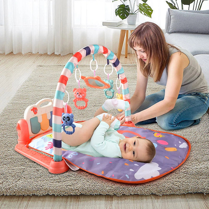Baby Gyms Play Mats Musical Activity Center Kick Piano Tummy Time Padded Early Education Toys for Newborn Toddler Infants Gifts