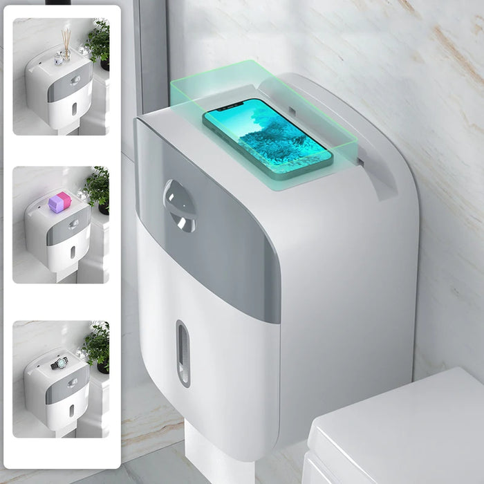 GIANXI Wall Mount Bathroom Cabinet Toilet Tissue Box Household Soap Towel Storage Box Plastics Drawer Bathroom Furniture