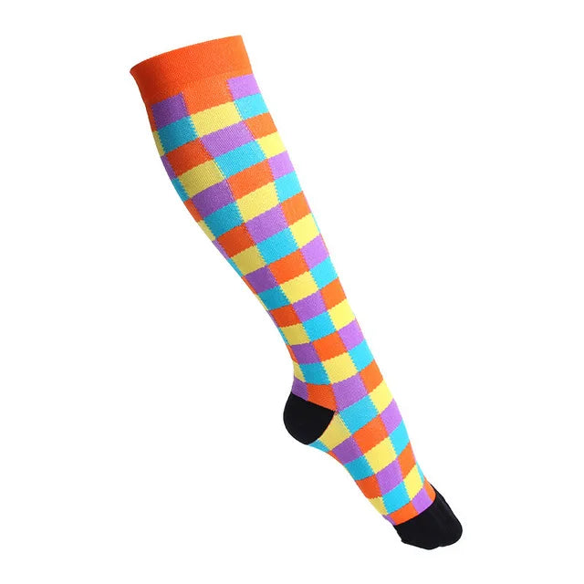 Compression Socks Men's Varicose Veins Diabetes Women's Long Tube Sports Socks Running Riding Medical Nurse Blood Circulation