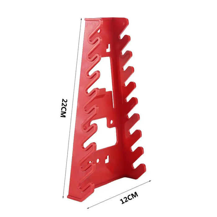 Red Wrench Spanner Tool Organizer Sorter Holder Wall Mounted Tool Storage Tray Socket Storage Rack Plastic Tools Organizer