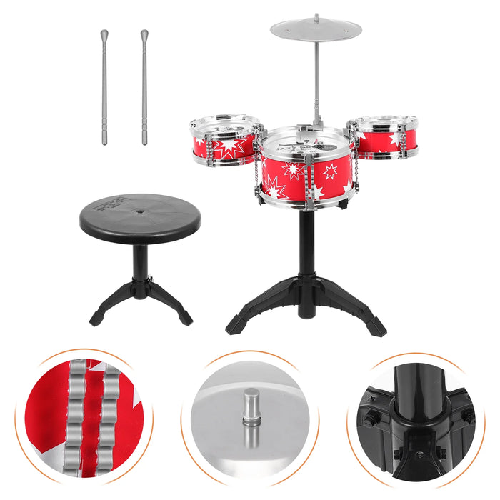 Children's Drum Kit Toddler Preschool Toy Musical Instrument Baby Gift Infant Developmental Toys Educational Kids Plastic