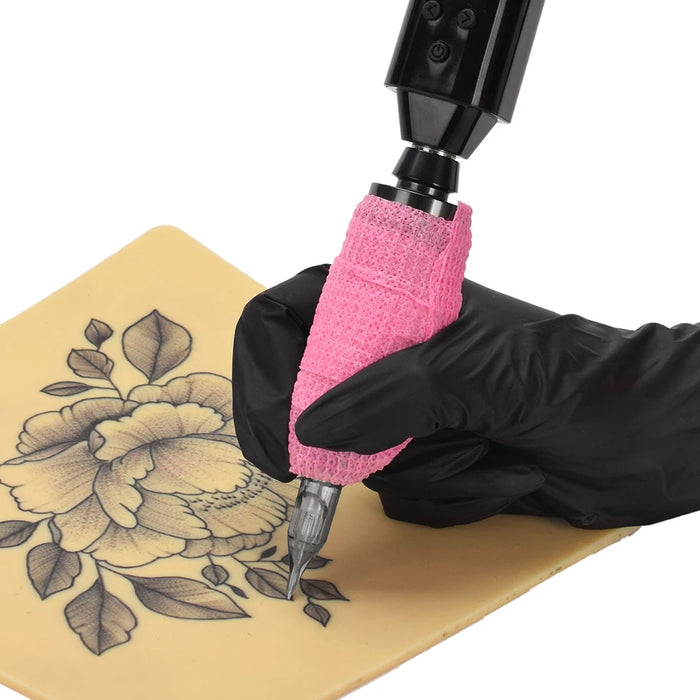 5cmx1.8m Tattoo Grip Wraps Self-Adhesive Tattoo Grips Cover Elastic Finger Wrist Protection Sweat Absorbing for Tattoo Machine