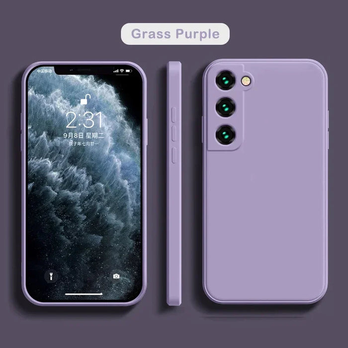 S 24 23 23 22 21 20 10 Liquid Silicon Phone Case For Samsung Galaxy S24 S23 Ultra S22 S21 S20 FE S10 Plus Soft Shockproof Cover