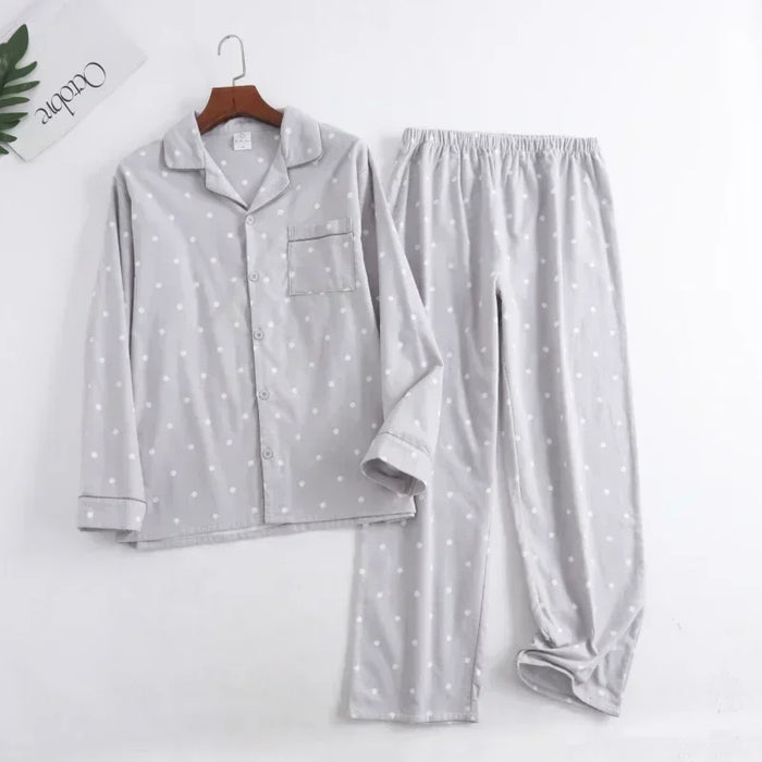 Men's Home Suits Long-sleeved Trousers Suits for Autumn and Winter Pijamas for Men Flannel Plaid Design Pajamas for Men