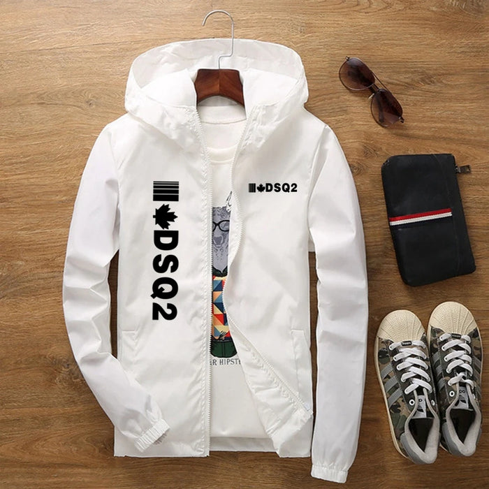 2023 New Selling Summer DSQ2 Brand Casual Rainproof Slim Jacket Men Women Waterproof Sunscreen Anti-UV Windbreaker With Pockets