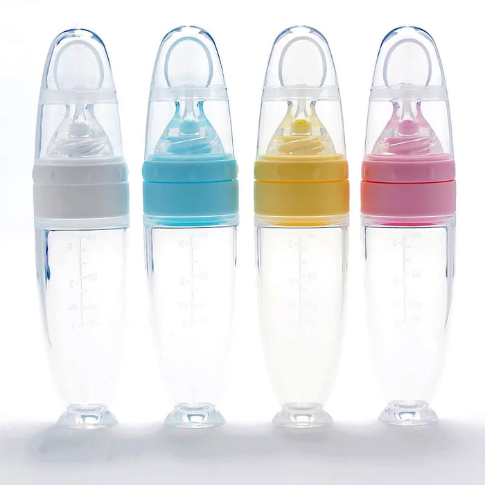 Baby Spoon Bottle Feeder Dropper Silicone Spoons for Feeding Medicine Kids Toddler Cutlery Utensils Children Accessories Newborn