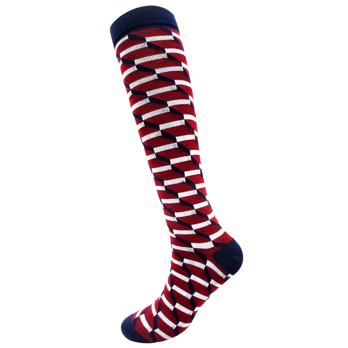 Medical Knee High Running Cycling 20-30 Mmhg Women Sport Sock ONE Pair Nurse Christmas Compression Socks Running