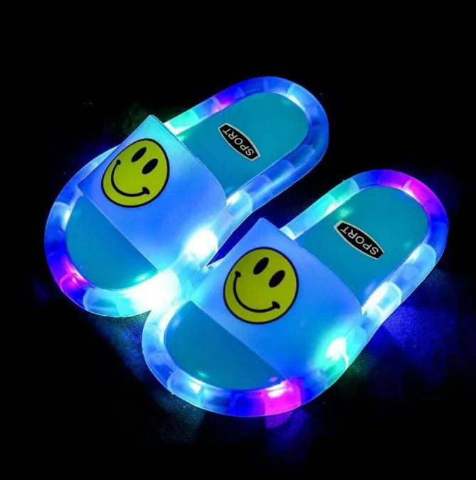 Children‘s Boys Girls Slippers Cartoon Unicorn Animals Prints Shoes Lighted Fashion Cute Shoes Bathroom Kids Toddler Slippers