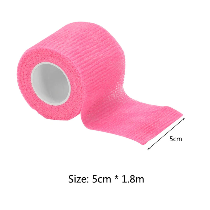 5cmx1.8m Tattoo Grip Wraps Self-Adhesive Tattoo Grips Cover Elastic Finger Wrist Protection Sweat Absorbing for Tattoo Machine