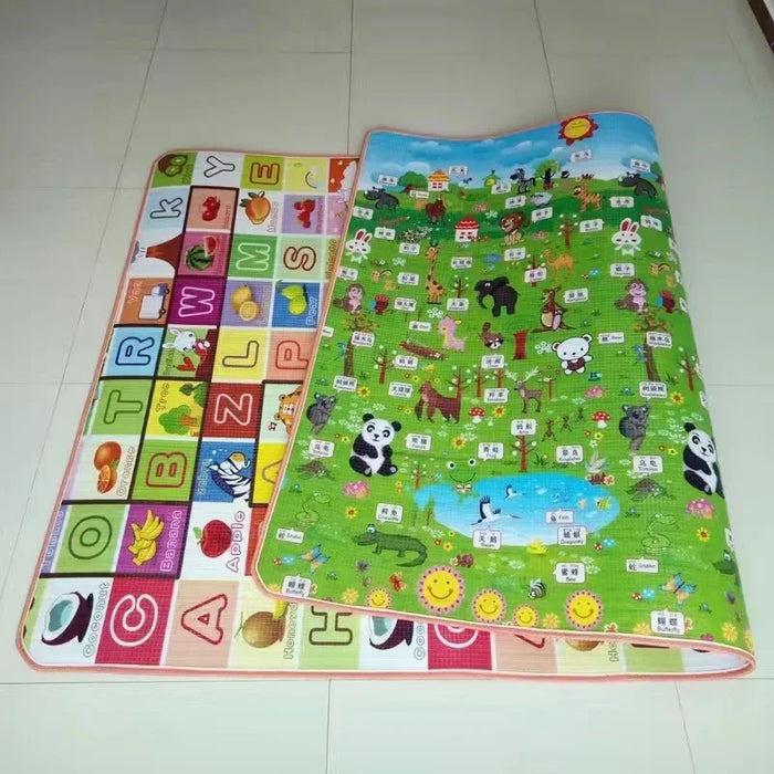 Baby Play Mat 180x120cm Doubel Sided Printed Kids Rug Educational Toys for Children Crawling Carpet Game Activity Gym Foam Floor