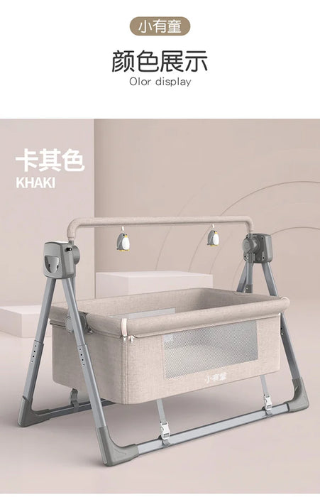 Baby bed rocking bed baby crib electric cradle Portable foldable crib travel crib newborn baby smart coax baby sleeping basket