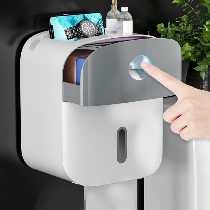 GIANXI Wall Mount Bathroom Cabinet Toilet Tissue Box Household Soap Towel Storage Box Plastics Drawer Bathroom Furniture