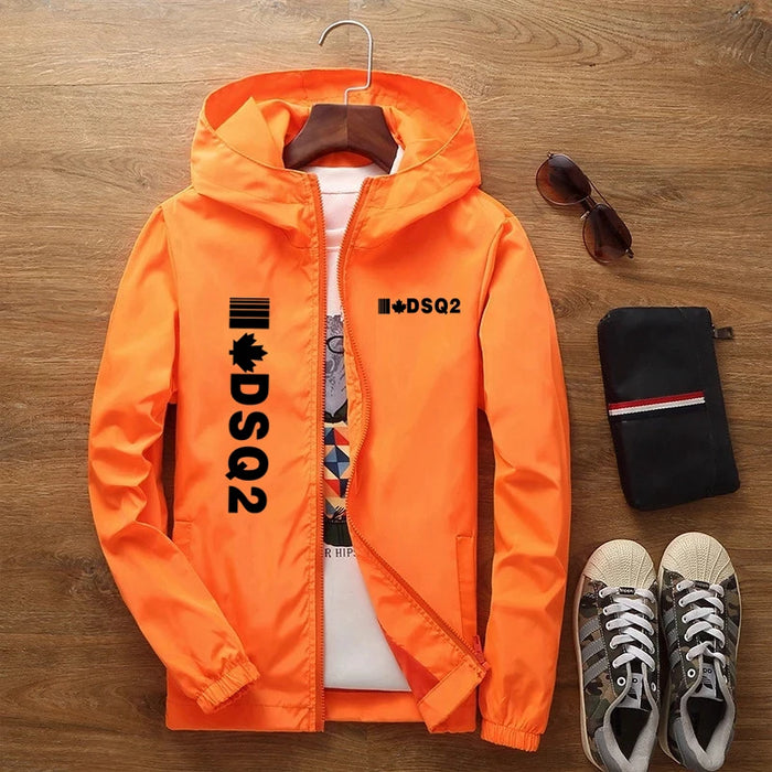 2023 New Selling Summer DSQ2 Brand Casual Rainproof Slim Jacket Men Women Waterproof Sunscreen Anti-UV Windbreaker With Pockets