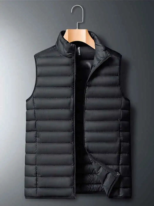 2023 New Winter Men's Vest 80% White Duck Down Lightweight Padded Vests Sleeveless Jackets Warm Coat Plus Size 8XL