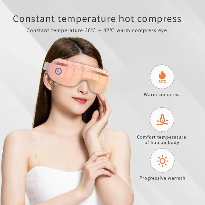 Convenient Eye Protection Instrument Vibrating Eye Massager Music Charging Hot Compress Eye Massager Eye Massage Home