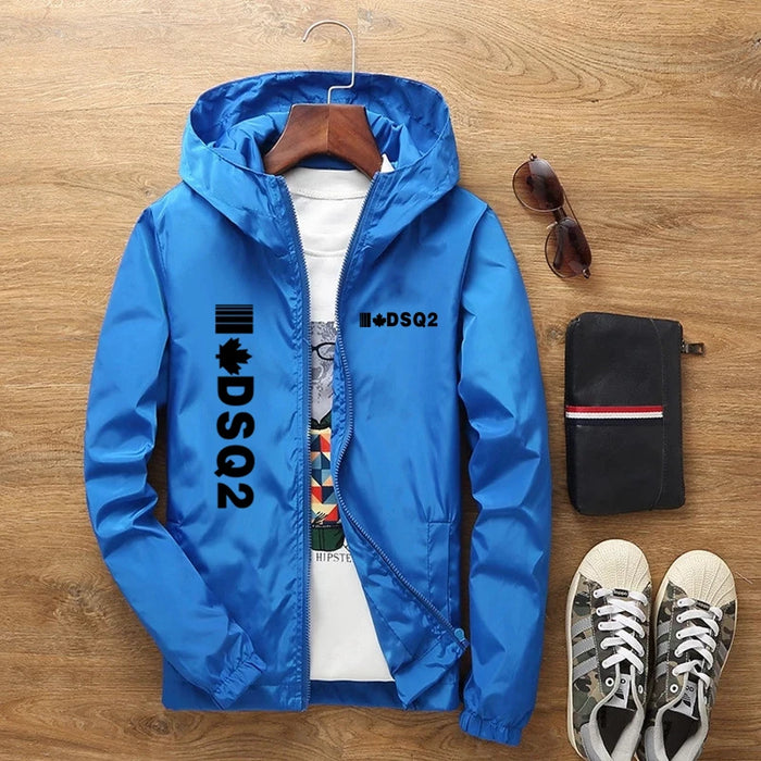 2023 New Selling Summer DSQ2 Brand Casual Rainproof Slim Jacket Men Women Waterproof Sunscreen Anti-UV Windbreaker With Pockets