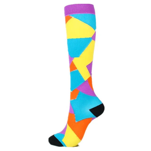 Medical Knee High Running Cycling 20-30 Mmhg Women Sport Sock ONE Pair Nurse Christmas Compression Socks Running