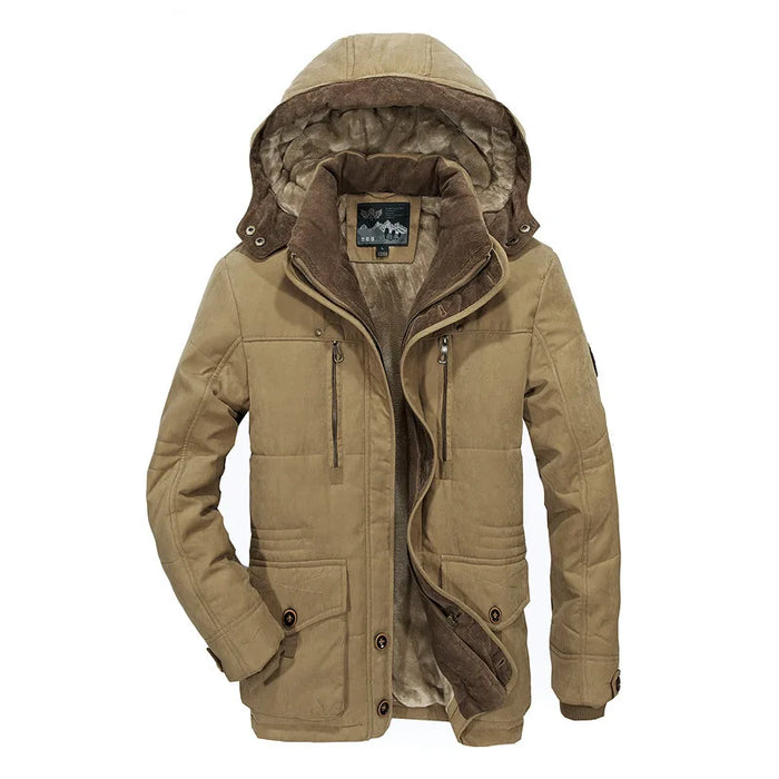 Men Long Winter Coats Down Jackets Hooded Casual Warm Parkas 7XL Good Quality Male Fit Winter Coats Multi-pocket Cargo Jackets