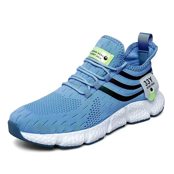 High Quality Men Shoes Popcorn Sole Fly Weave Sneakers Breathable Running Tennis Shoes Comfortable Casual Walking ShoeS Women