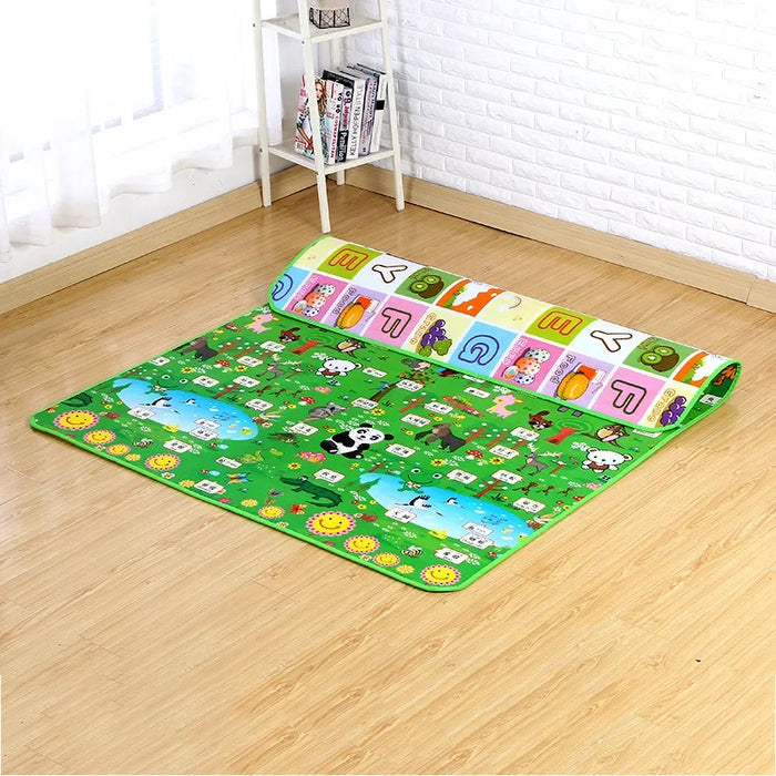 Baby Play Mat 180x120cm Doubel Sided Printed Kids Rug Educational Toys for Children Crawling Carpet Game Activity Gym Foam Floor