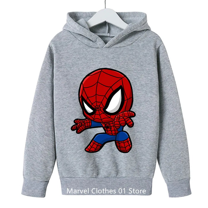 2024 Spiderman Hoodie Kids Clothes Girls Clothing Fashion Baby Boys Clothes Autumn Warm Pikachu Sweatshirt Children Tops