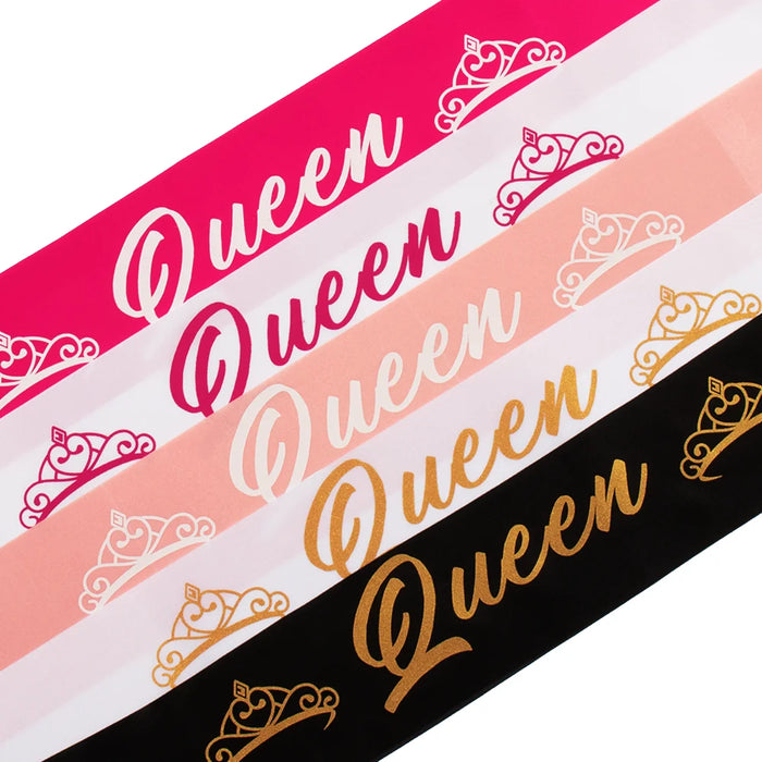 【New Design】King and Queen Sash Party Decoration Party Favors Gifts