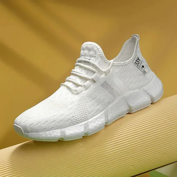High Quality Men Shoes Popcorn Sole Fly Weave Sneakers Breathable Running Tennis Shoes Comfortable Casual Walking ShoeS Women