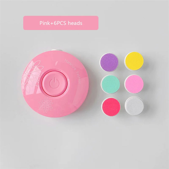 New Baby Electric Nail Trimmer USB Charging Kids Infant Cutter Nail Care Adult Manicure Clipper Scissors with 6 Replacement Pads